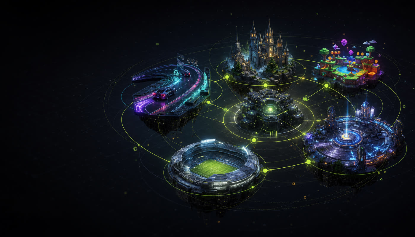 A universe of game worlds where Adglitch campaigns appear